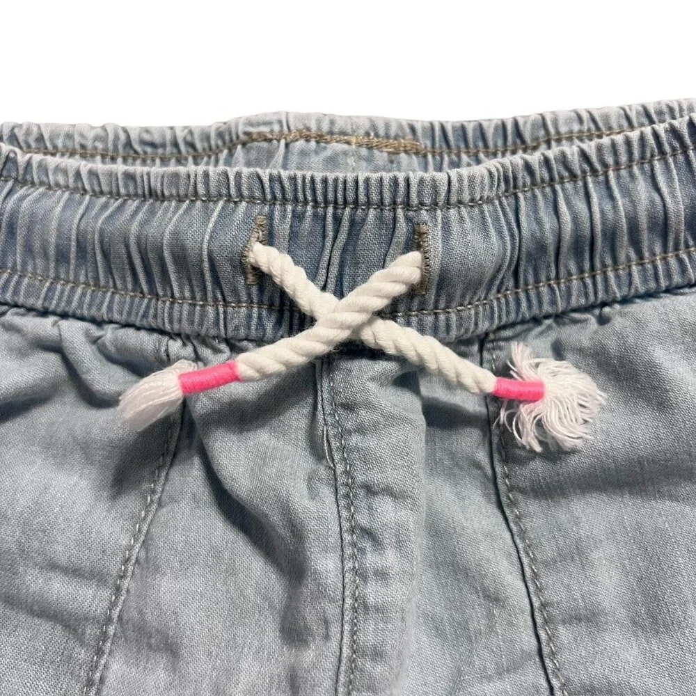 OshKosh 6/6X Chambray Drawstring Shorts